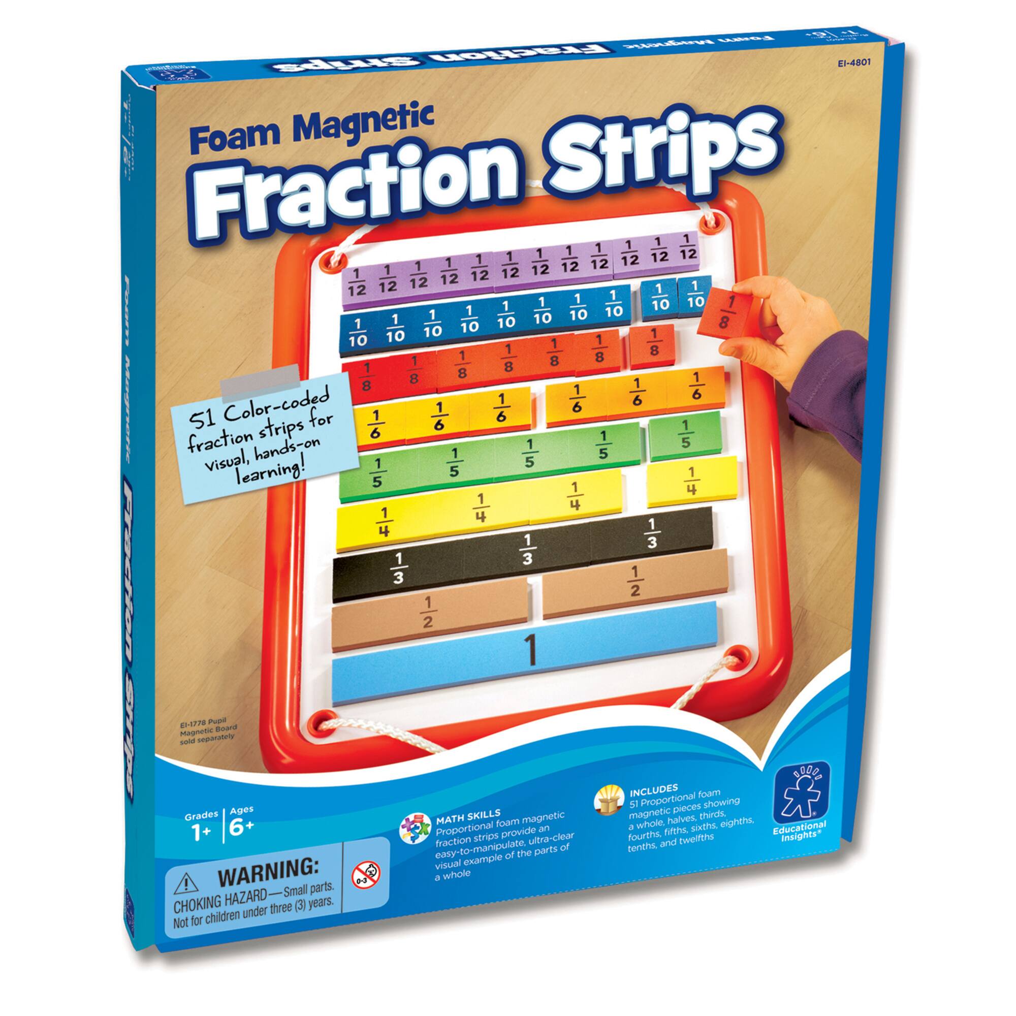 Educational Insights® Foam Magnetic Fraction Strips